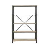 Itzel Antique Oak & Sandy Gray Finish Bookshelf