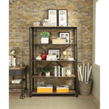 Itzel Antique Oak & Sandy Gray Finish Bookshelf