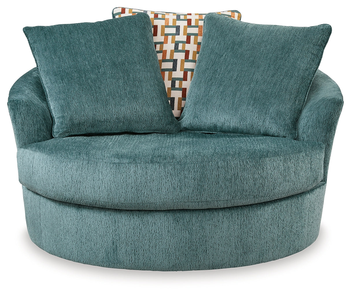 Laylabrook Teal Oversized Swivel Accent Chair