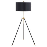 Zabka Tripod Floor Lamp Black And Gold