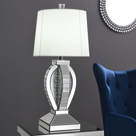 Klein Mirror 31-Inch Empire Ed Acrylic Table Lamp Silver