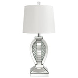 Klein Mirror 31-Inch Empire Ed Acrylic Table Lamp Silver