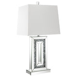 Ayelet Mirror 30-Inch Tapered Shade Ed Table Lamp Silver