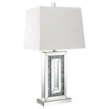 Ayelet Mirror 30-Inch Tapered Shade Ed Table Lamp Silver