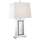 Ayelet Mirror 30-Inch Tapered Shade Ed Table Lamp Silver