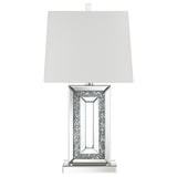 Ayelet Mirror 30-Inch Tapered Shade Ed Table Lamp Silver