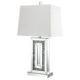 Ayelet Mirror 30-Inch Tapered Shade Ed Table Lamp Silver