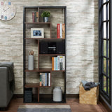 Mileta Black & Walnut Finish Ii Bookshelf