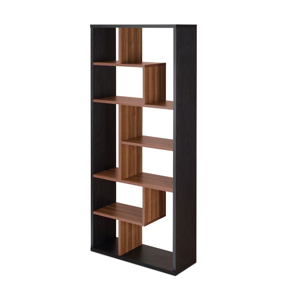 Mileta Black & Walnut Finish Ii Bookshelf