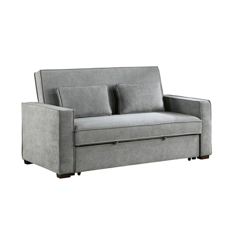 Alta Gray Convertible Studio Sofa with Pull-out Bed