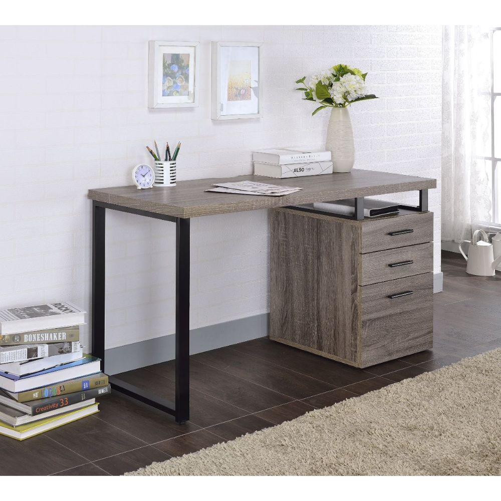 Coy Gray Oak Finish Desk