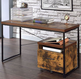 Bob Weathered Oak and Black Home Office Set