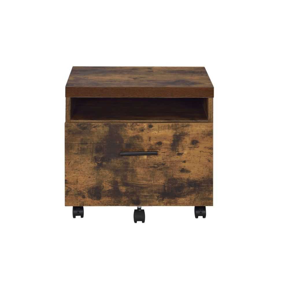 Bob Weathered Oak & Black Finish File Cabinet