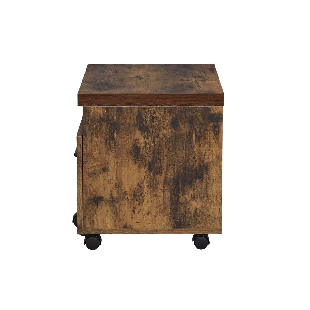 Bob Weathered Oak & Black Finish File Cabinet