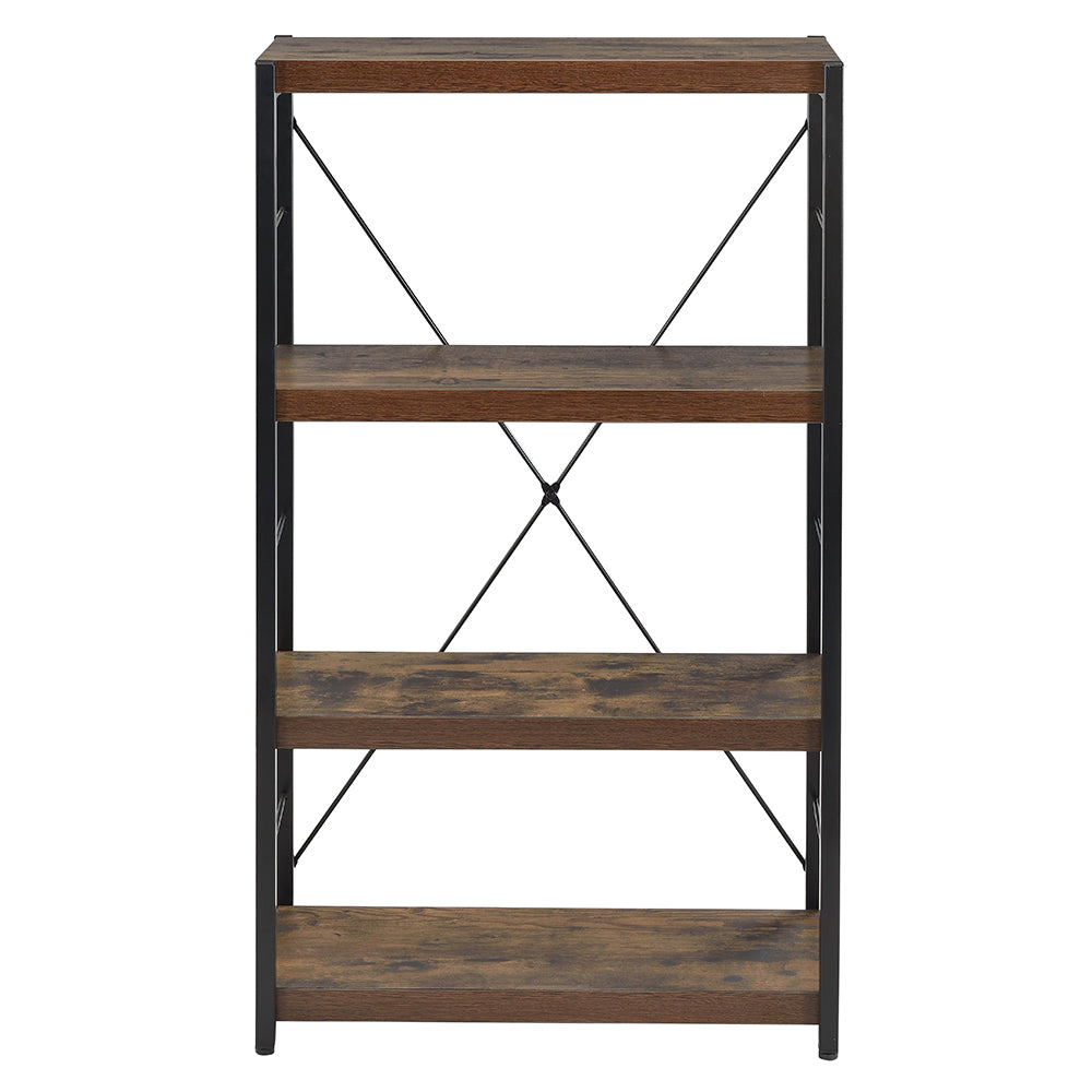 Bob Weathered Oak & Black Finish Bookshelf