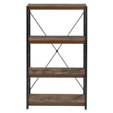 Bob Weathered Oak & Black Finish Bookshelf