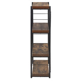 Bob Weathered Oak & Black Finish Bookshelf