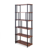 Sara Walnut & Sandy Black Finish Bookshelf