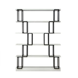 Verne White & Black Finish Bookshelf