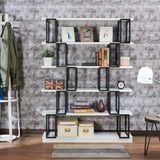 Verne White & Black Finish Bookshelf