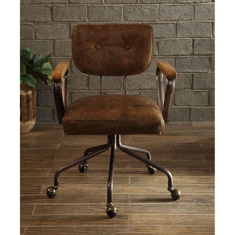 Hallie Vintage Whiskey Top Grain Leather Executive Office Chair