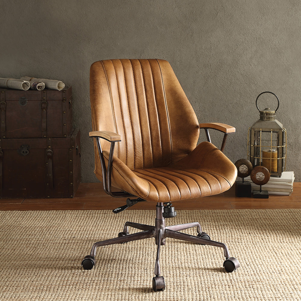 Hamilton Coffee Top Grain Leather Executive Office Chair