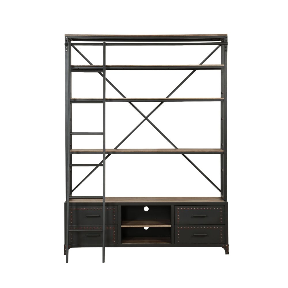 Actaki Sandy Gray Finish Bookshelf