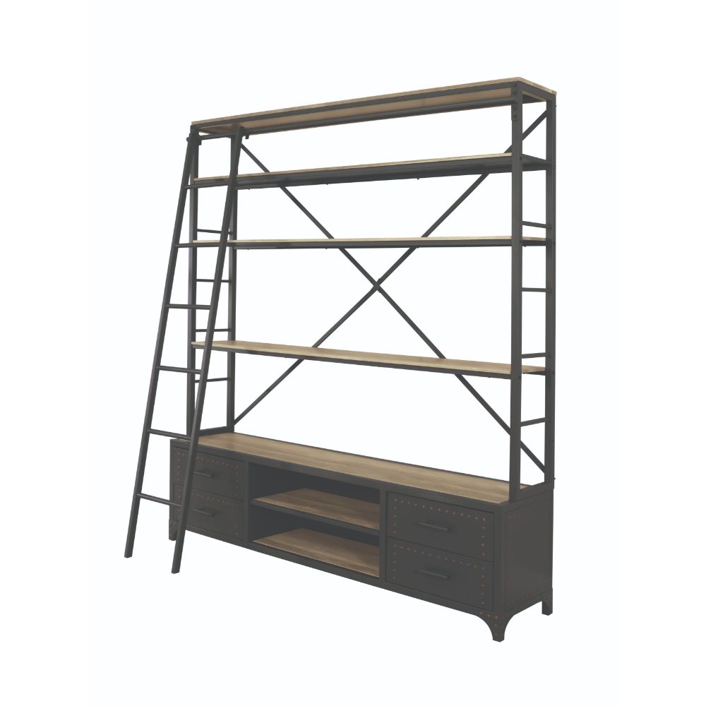 Actaki Sandy Gray Finish Bookshelf