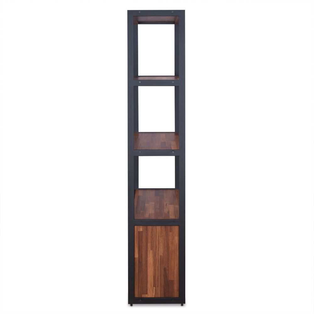 Sara Walnut & Sandy Black Finish Bookshelf