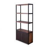 Sara Walnut & Sandy Black Finish Bookshelf