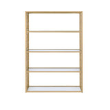 Blanrio Clear Glass & Gold Finish Bookshelf