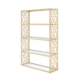 Blanrio Clear Glass & Gold Finish Bookshelf