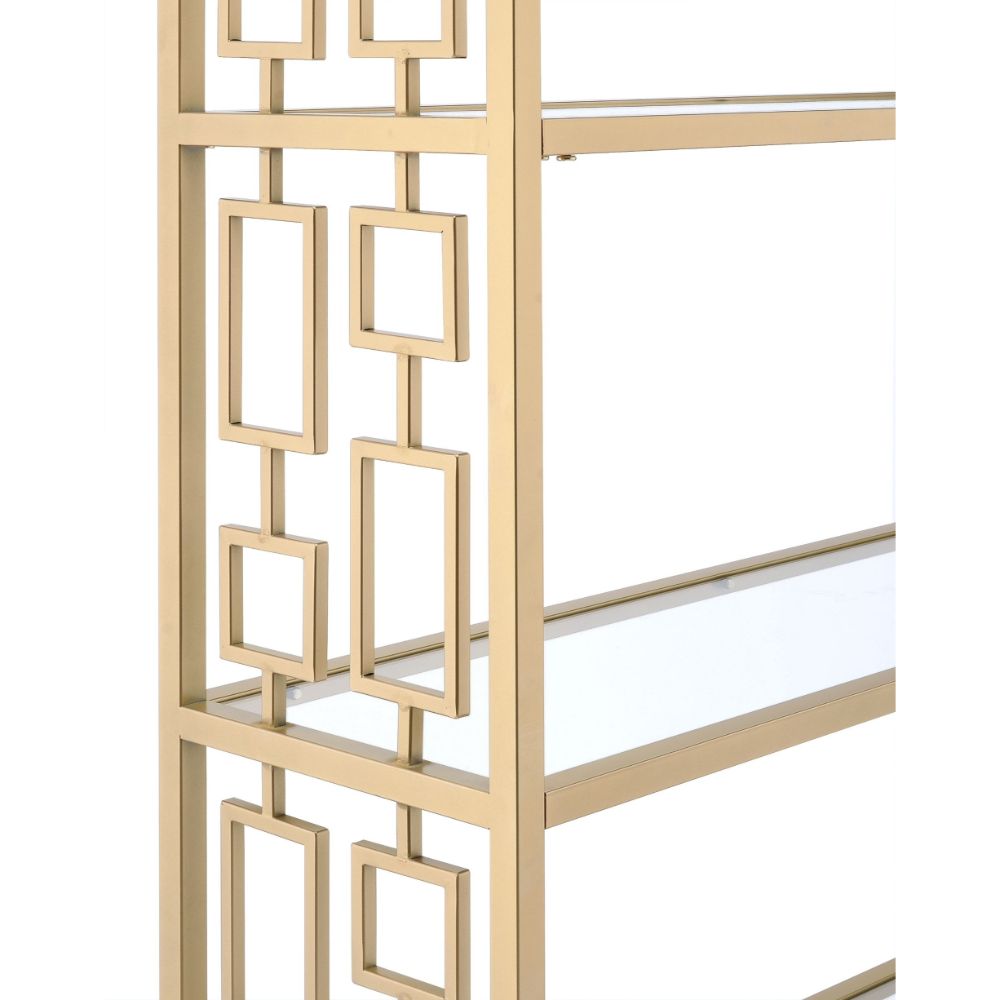 Blanrio Clear Glass & Gold Finish Bookshelf