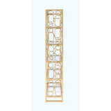 Milavera Clear Glass & Gold Finish Bookshelf