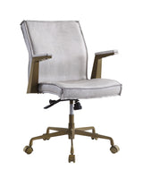 Attica Vintage White Top Grain Leather Executive Office Chair