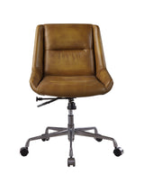 Ambler Saddle Brown Top Grain Leather Executive Office Chair