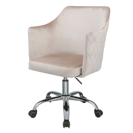 Cosgair Champagne Velvet & Chrome Finish Office Chair