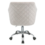 Cosgair Champagne Velvet & Chrome Finish Office Chair