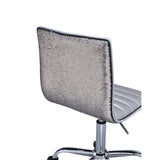 Alessio Silver Synthetic Leather & Chrome Finish Office Chair