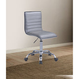 Alessio Silver Synthetic Leather & Chrome Finish Office Chair