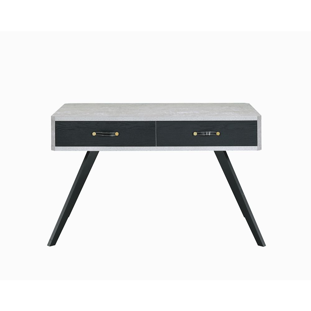 Magna Faux Concrete & Black Finish Desk