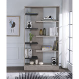 Magna Faux Concrete & Black Finish Bookshelf