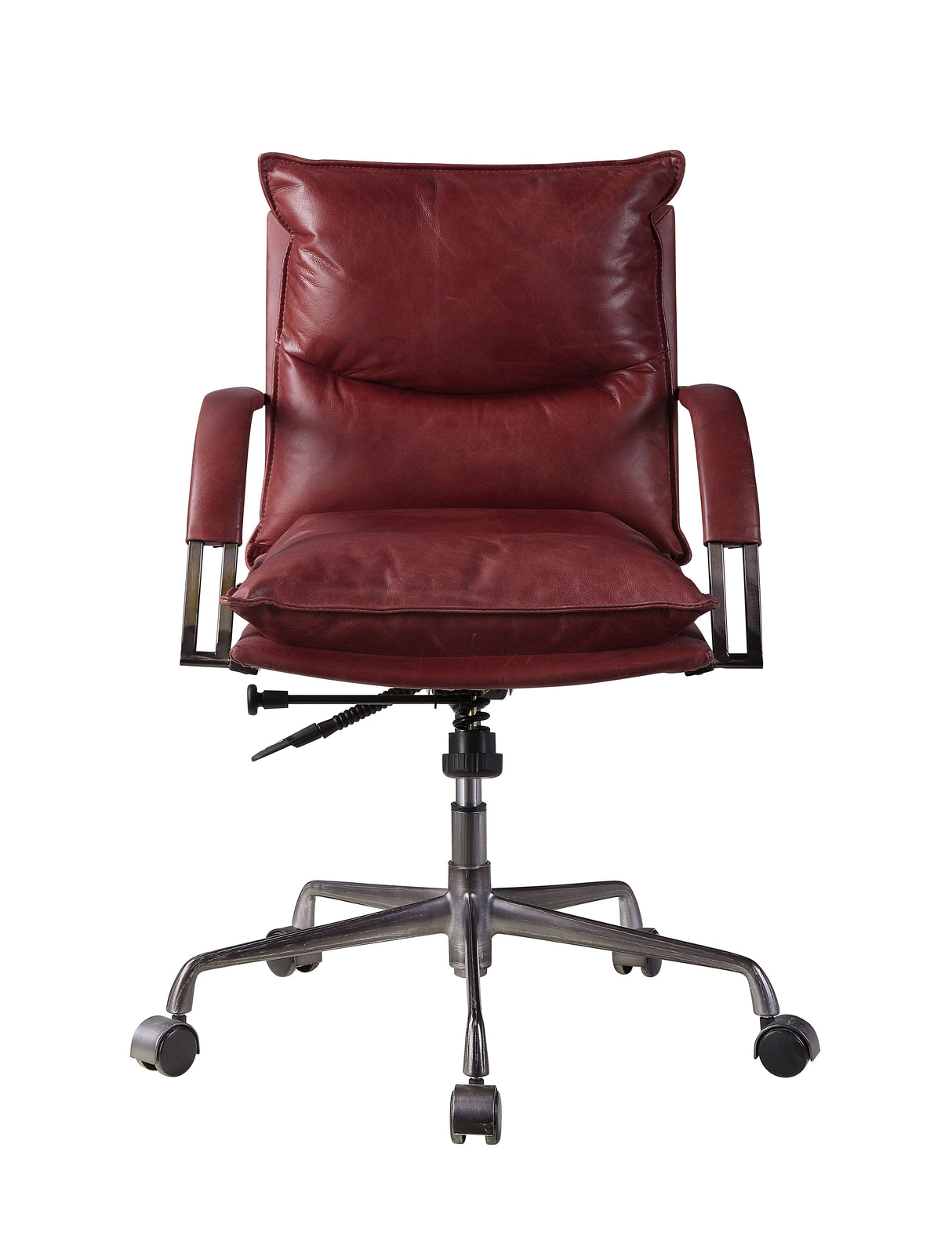 Haggar Vintage Red Top Grain Leather Executive Office Chair