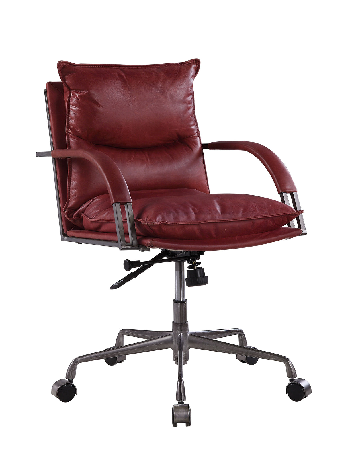 Haggar Vintage Red Top Grain Leather Executive Office Chair