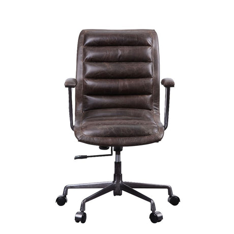 Zooey Distress Chocolate Top Grain Leather Executive Office Chair