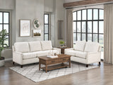 Landrum Exposed Wood Feet With Dark Brown Love Seat