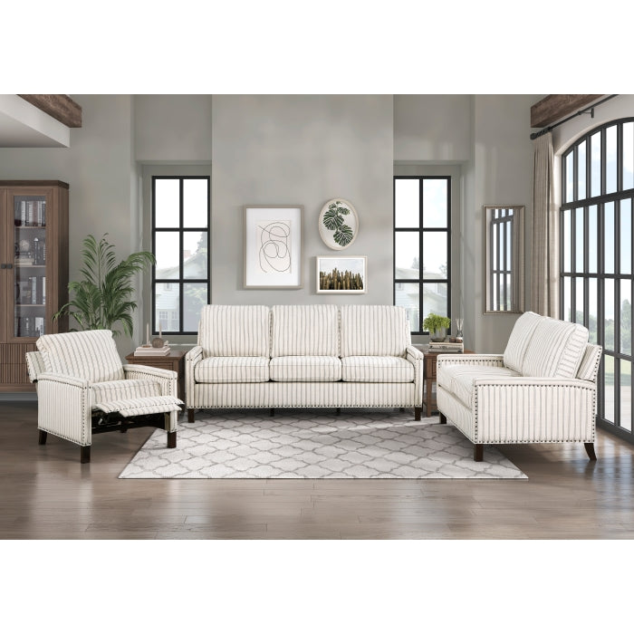 Landrum Exposed Wood Feet With Dark Brown Love Seat