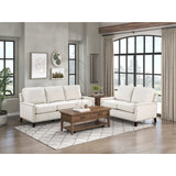 Landrum Exposed Wood Feet With Dark Brown Love Seat