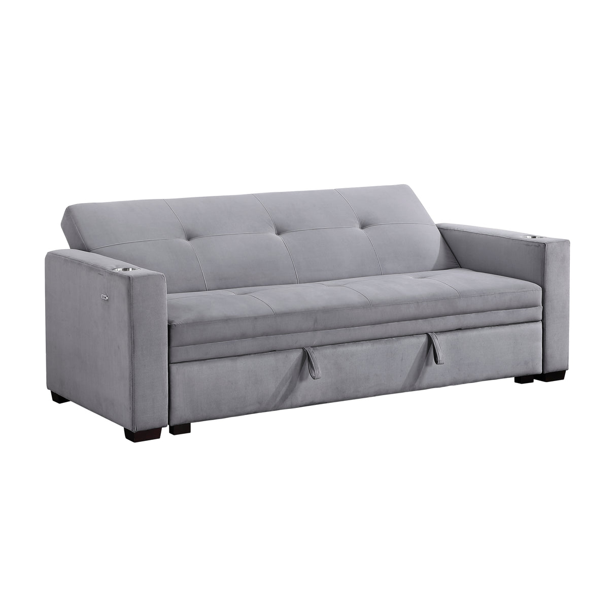 Grady Convertible Sofa With Hidden Storage, Cup Holders And Charging Ports