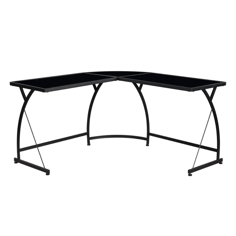 Janison Black Glass & Black Finish Desk